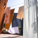 Desforges - Plaid en gaze de coton bleu, Cyclades