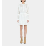 Robe Courte Blanche En Broderie Anglaise Femme