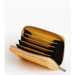 Porte cartes zippé Ella en cuir grainé