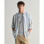 Regular Fit Bold Striped Linen Shir