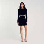 Robe courte en velours