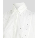 EMBELLISHED POPLIN BIB SHIRT