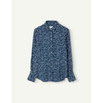 Chemise Marina en viscose marine à pois