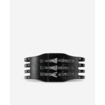 Ceinture Corset En Cuir Noir Avec Œillets