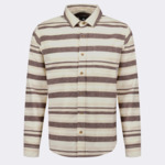Chemise écrue & marron