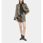 Jupe Courte À Sequins Dorée Femme