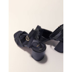 Sandales en cuir lisse à talon