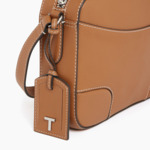 Sac bandoulière moyen modèle Romy en cuir grainé