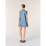 Robe en denim et galons brodés