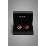 Boutons De Manchette Ronds Avec Fleur