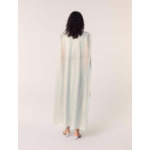 Robe longue à cape en lurex