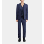 Veste De Costume Bleu Marine En Laine À Micro Motifs Homme