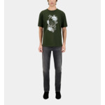 T-Shirt Manches Courtes Avec Print Skull Flowers Homme