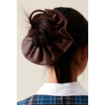 Chouchou cuir bordures surpiquées