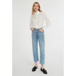 Chemise blanche col montant ondulé