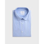 Chemise ajustée rayée bleue