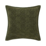 Yves Delorme - Housse de coussin en velours vert, Syracuse