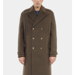 Manteau Long Style Officier Kaki Homme