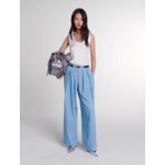 Pantalon de tailleur large à plis