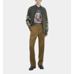 Cardigan En Laine Mélangée Kaki Homme