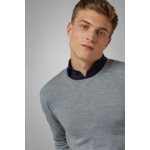 Pull Gris Ras Du Cou En Laine Mérinos