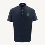 Polo bleu marine avec badge poitrine