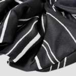 Chouchou en soie à imprimé rayures