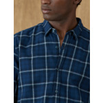 Chemise Mercer en flanelle carreaux Dusky Navy