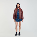 Blouson en cuir oversize