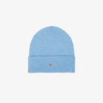 Bonnet en laine uni chiné bleu ciel