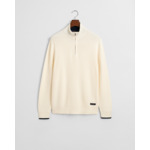 Ribbed Cotton Half-Zip Sweater