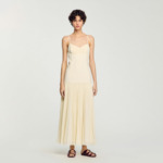 Robe longue plissée