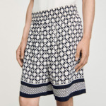 Bermuda fluide imprimé square cross