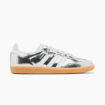 Adidas Samba OG Silver Metallic Cracked Leather