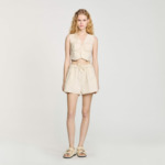 Short en denim élastiqué