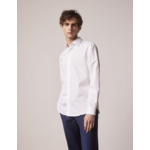 Chemise semi-ajustée gorge cachée blanche