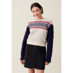 Pull maille motifs col rond