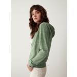 Sweat-shirt fermé par zip pleine longueur avec capuche en chenille