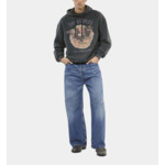 Sweatshirt À Capuche Et Sérigraphie Noir Homme