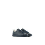 Baskets en cuir de veau - bleu marine + bleu marine rtl