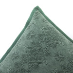 Yves Delorme - Housse de coussin en velours vert, Syracuse