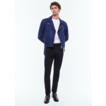 Blouson en denim de coton et lin