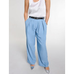 Pantalon de tailleur large à plis