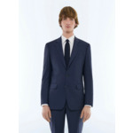 Veste ajustée en laine à carreaux