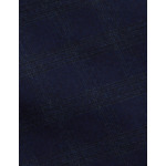 Veste de costume gordon en toile de laine vierge à carreaux marine