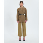 Manteau mi-long kaki