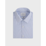 Chemise semi-ajustée rayée bleue