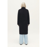 Manteau laine mi-long bleu marine