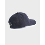 Casquette en toile de viscose et lin marine
