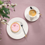 Manufacture - Assiette dessert, ronde, blanche, en porcelaine haut de gamme, 22 x 22 x 2 cm
